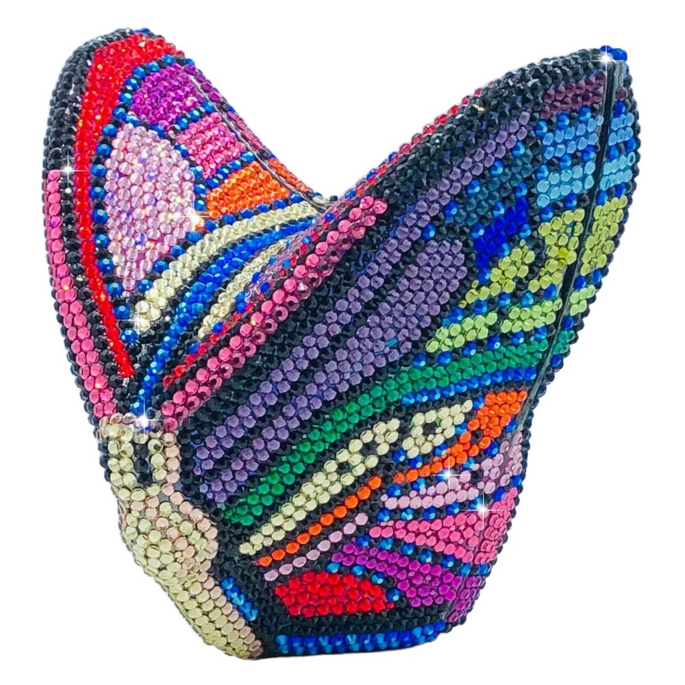 5021 Novelty Butterfly Crystal Clutch Evening Bag and Clutches Party